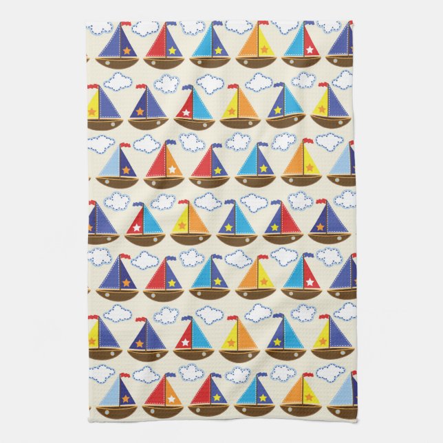 Paño De Cocina Modelo lindo 2 del velero (Vertical)