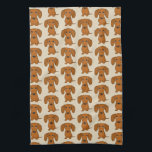 Paño De Cocina Modelo lindo de los Dachshunds<br><div class="desc">Toalla de la cocina del amante del perro de la salchicha de Frankfurt</div>