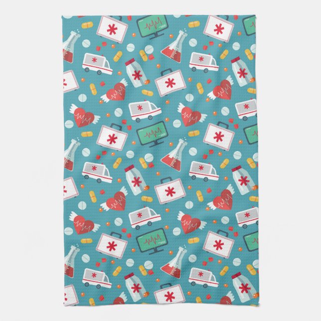 Paño De Cocina Modelo médico del icono (Vertical)