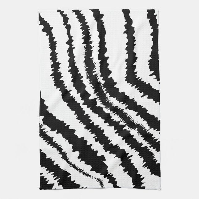 Paño De Cocina Modelo negro del estampado de zebra (Vertical)