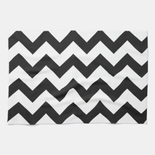 Paño De Cocina Modelo negro y blanco de moda de Chevron