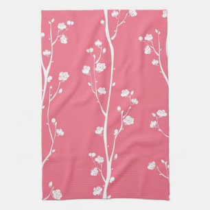 Paño De Cocina Modelo oriental del flor del ciruelo