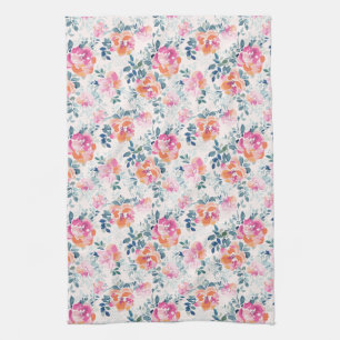 Paño De Cocina Modelo pintado el   de los rosas del monograma