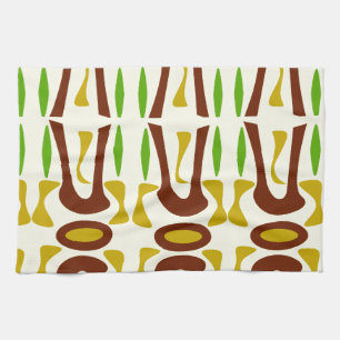 Paño De Cocina Modelo primitivo de la selva de Tiki