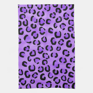 Paño De Cocina Modelo púrpura del estampado leopardo
