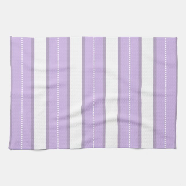 Paño De Cocina Modelo púrpura y blanco de la lavanda elegante de (Horizontal)