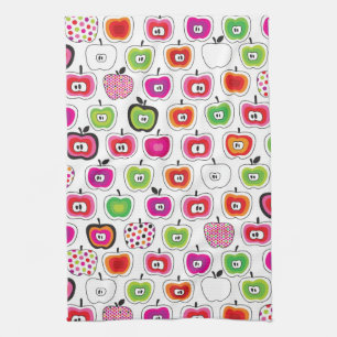 Paño De Cocina Modelo retro lindo de la manzana