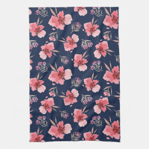 Paño De Cocina Modelo rosado oscuro de la acuarela