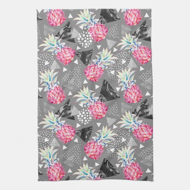 Paño De Cocina Modelo texturizado piña geométrica (Vertical)