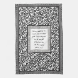 Paño De Cocina Modelo y cita de William Morris elegantes