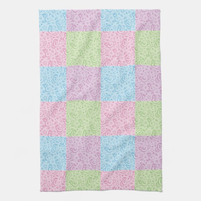 Paño De Cocina modelos con las serpientes (Vertical)