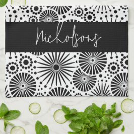 Paño De Cocina Modern black white geometric starburst Name 