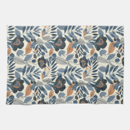 Paño De Cocina Modern Blue Botanical Spring Floral Kitchen Towels