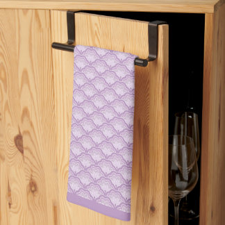 Paño De Cocina Modern Purple Abstract Floral Pattern