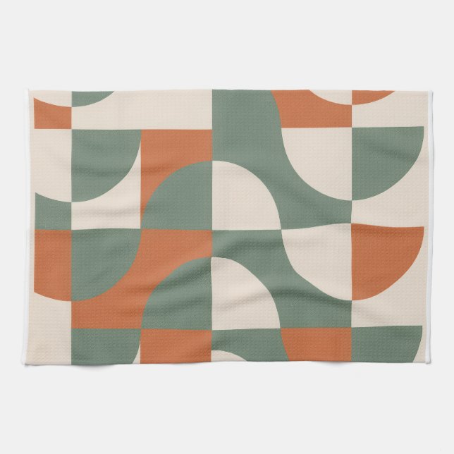 Paño De Cocina Modern Retro Geometric Kitchen Towel (Horizontal)