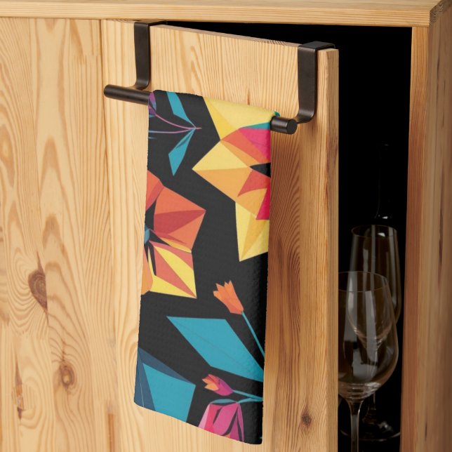 Paño De Cocina modern Simple Star geometric colorful pattern (Pliegue de tercios)