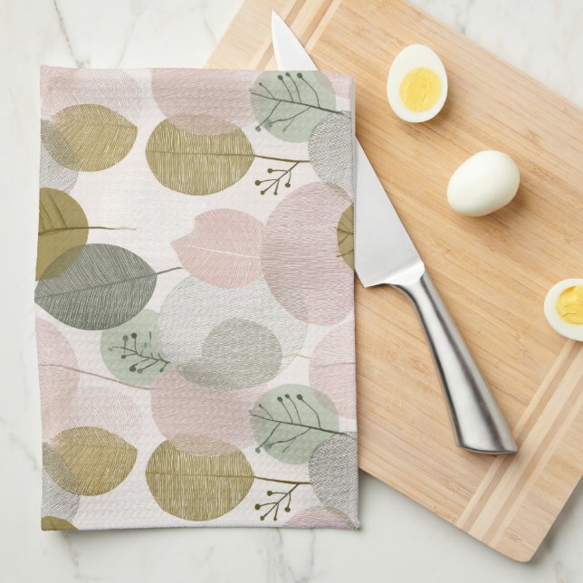 Paño De Cocina Modern Spring Botanical Kitchen Towels (Doblado Cuarto)