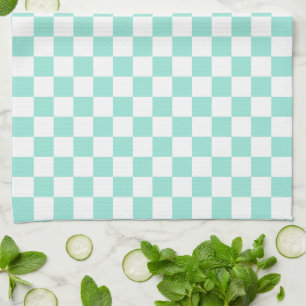 Paño De Cocina Moderna Casa de Moneda Pastel Verde y Blanco
