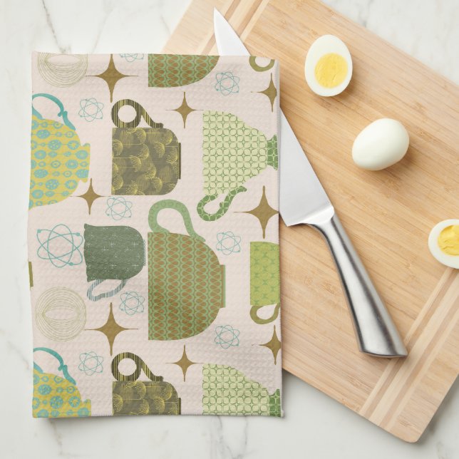 Paño De Cocina Moderna enseñanza de mediados de siglo (Doblado Cuarto)