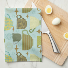 Paño De Cocina Moderna enseñanza turquesa de mediados del siglo X