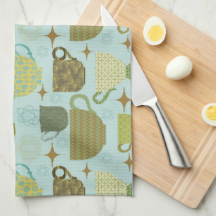 Paño De Cocina Moderna enseñanza turquesa de mediados del siglo X