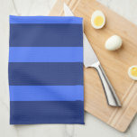 Paño De Cocina Moderna Marina simple azul nombre de dos franjas d<br><div class="desc">Moderna Marina simple azul nombre de dos franjas de tono</div>