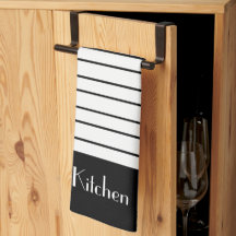 Moderno acento de cocina en blanco y negro