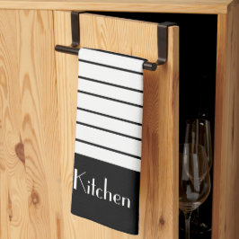 Paño De Cocina Moderno acento de cocina en blanco y negro