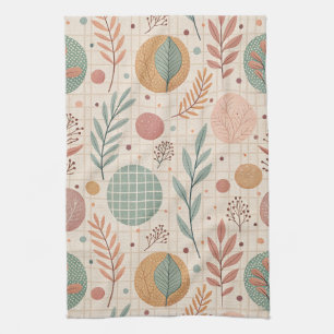 Paño De Cocina Moderno Boho Botánico   Minimalista y Geométrico