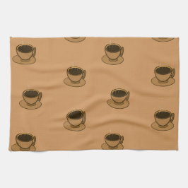 Paño De Cocina Moderno café café marrón de mediados de siglo