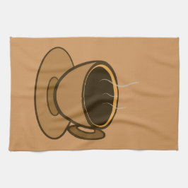 Paño De Cocina Moderno café café marrón de mediados de siglo