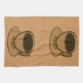 Paño De Cocina Moderno café café marrón de mediados de siglo