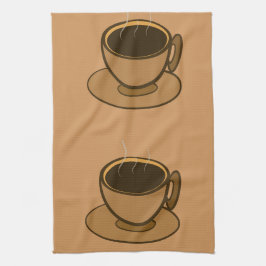 Paño De Cocina Moderno café café marrón de mediados de siglo