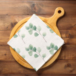 Paño De Cocina Moderno color de agua Eucalipto Patrón verde<br><div class="desc">Moderno color de agua Eucalipto Patrón verde</div>