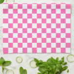 Paño De Cocina Moderno color rosa y blanco bajo control<br><div class="desc">En la cocina o en la mesa de picnic,  los huéspedes podrán disfrutar de los modernos cheques pastel. Moda,  toallas modernas de cocina a cuadros en tonos pastel. Diseño a cuadros rosados calientes</div>