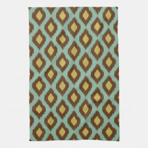 Paño De Cocina Moderno ikat tribal amarillo azul moderno
