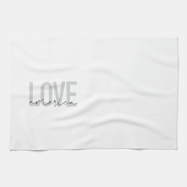 Paño De Cocina Moderno, simple, moda, diseño fresco de Love Ameri (Horizontal)
