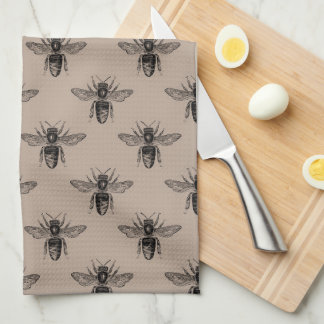Paño De Cocina Moderno y elegante patrón de abeja negra