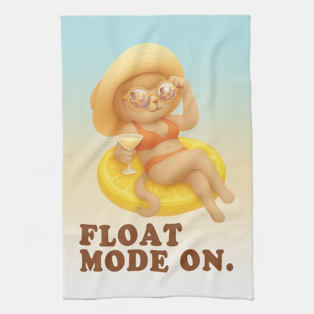 Paño De Cocina Modo Flotante Activado: Arte de Fiesta de Piscina  (Vertical)