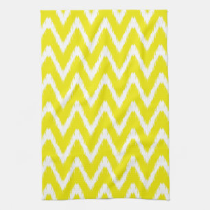 Paño De Cocina Modos dorados asiáticos Ikat Chevrons