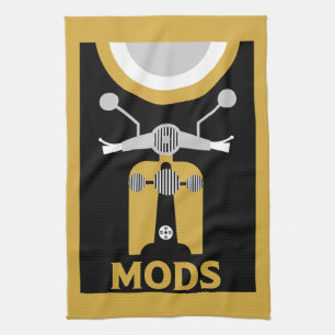 Paño De Cocina Modos Y Rockeros Británicos Inspirados En La Vinta