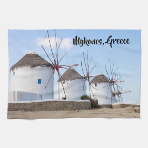 Paño De Cocina Molinos de viento, Mykonos, Grecia