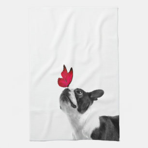 Paño De Cocina Mollie niño de ratón Boston Terrier