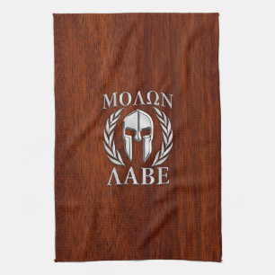 Paño De Cocina Molon Labe Guerrero Espartano Laureó Impresión de 