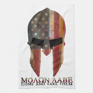 Paño De Cocina Molon Labe - venido y les toma los E.E.U.U.