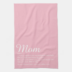 Paño De Cocina Mom, Mamá, Definición de Madre Rosa