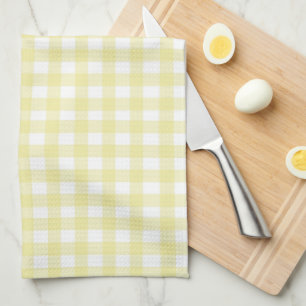 Paño De Cocina Mona de cuadros amarilla pastel adorable