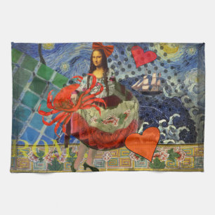 Paño De Cocina Mona Lisa Fun Zodiac Whimsical