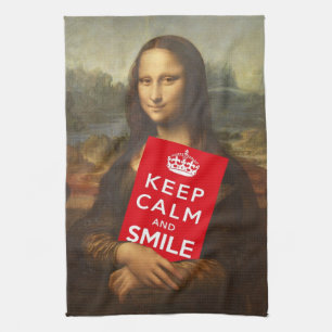 Paño De Cocina Mona Lisa Mantiene La Calma Y Las Sonrisas