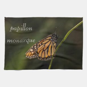Paño De Cocina monarca del papilón en retroiluminación